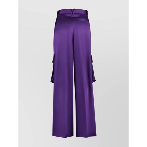 Versace Runway 2023 Wide Leg Cargo Trouser Pants Orchid Purple 40/ 4 NWT $1,875 - Picture 4 of 14